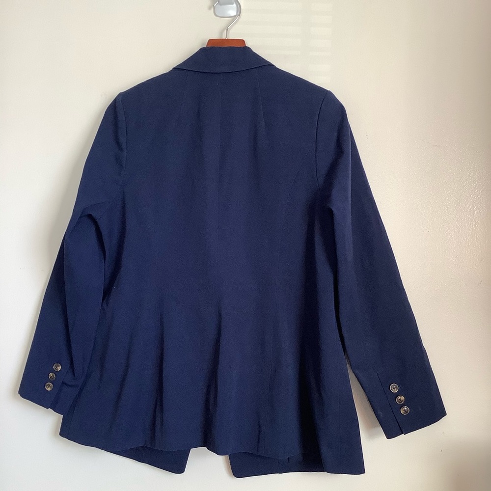 Eloquii Premiere Blue One Button Career Blazer Jacket Size 14 - Picture 9 of 15